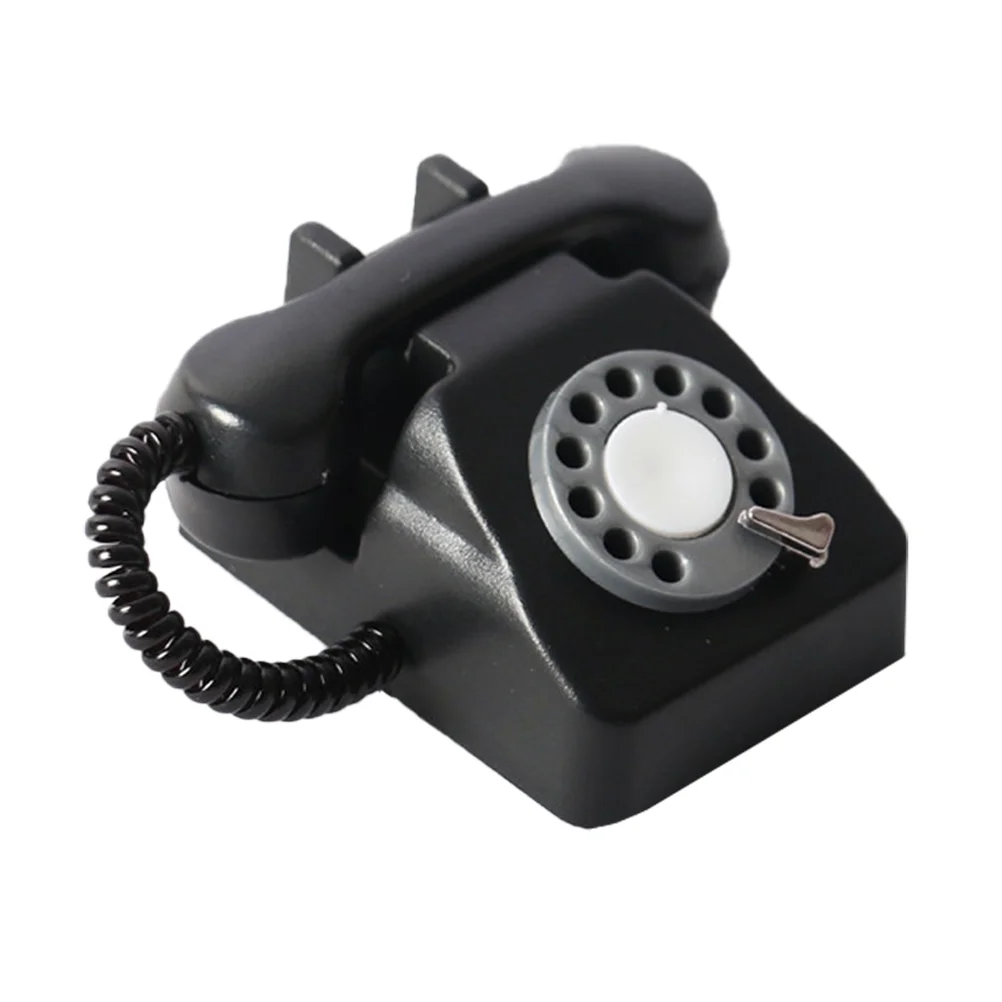 Mini Phone Vintage Miniatures Furniture Fake Telephone Model Retro House Ornament