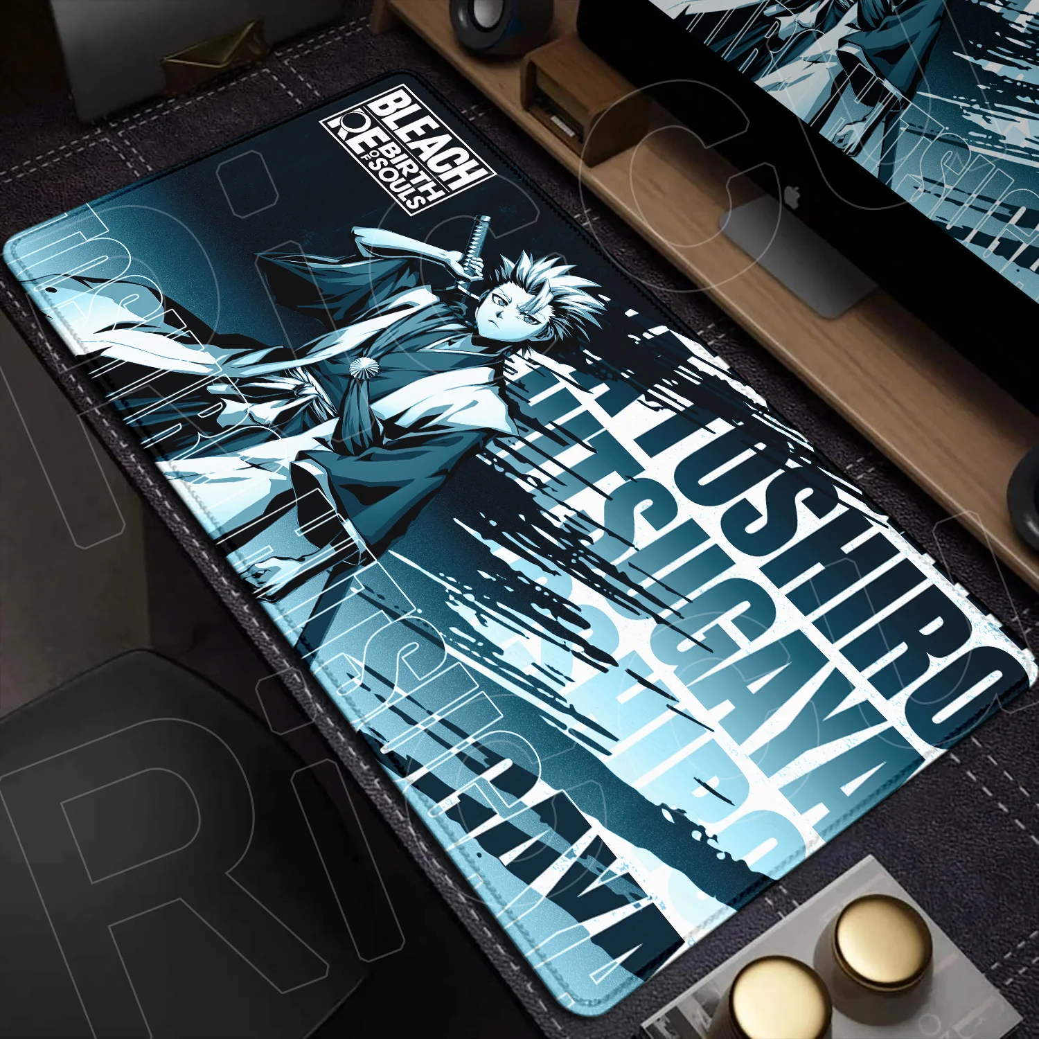 Large HD Print Anime Bleach Mousepad XXL Laptop Office Non-slip Rubber Soft Table Mat Hitsugaya Toushirou Playmat PC Accessories