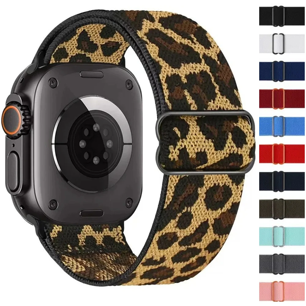 

Strap For Apple Watch Ultra 3/2/1 11/10 9 8 7 6 5 4 SE Elastic Nylon Loop Bracelet Wristband iWatch 49mm 45/41/44/40mm 46mm 42mm