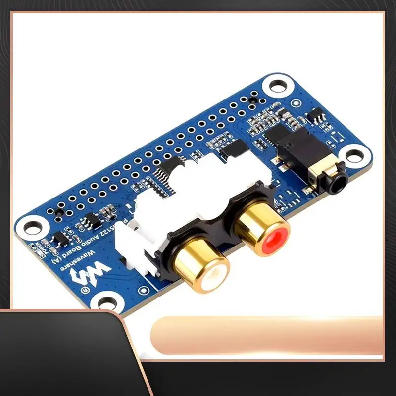 

N34R-Waveshare For Raspberry Pi DAC Audio Expansion Board PCM5122 I2S DAC HIFI Sound Card Free-Driver For PI5/PI4/Zero PCM5122