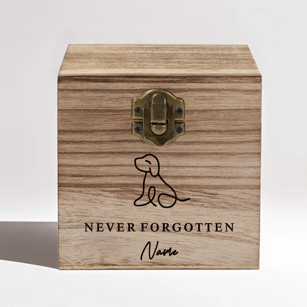 Pet Memorial Keepsake Box Dog Bereavement Gift Pet Keepsake Box Cat Dog Loss Gift Wood  Memorial Urns Dog Ashes Keepsake