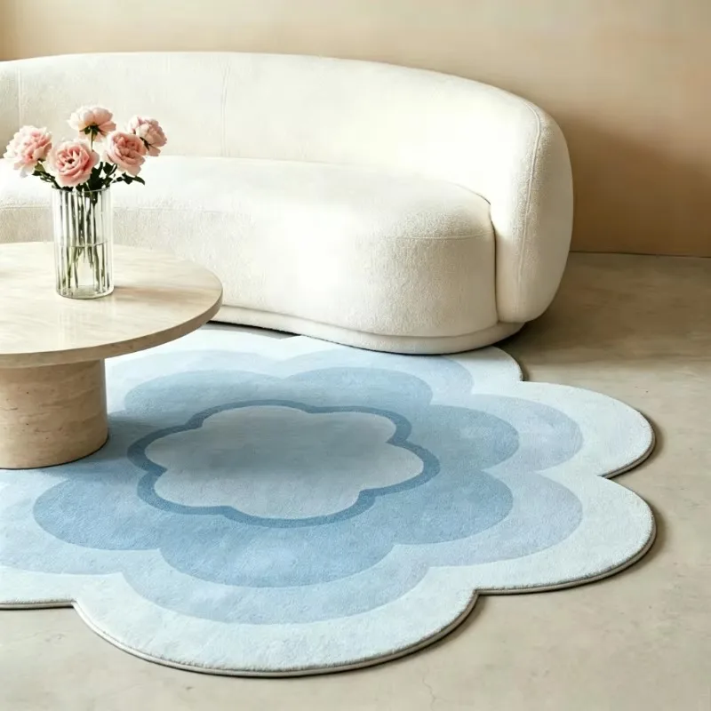 VIKAMA Petal-Shaped Rug: Insulates Against the Cold, Keeps You Warm, and Is Non-Slip—Living Room, Sofa Rug, Home Accessories