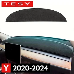 Anti-UV Dashboard Cover For Tesla Model 3 Y S Highland 2024 2023 2022 2021 2020 Center Console Dash Mat Protector Pad Sunshade