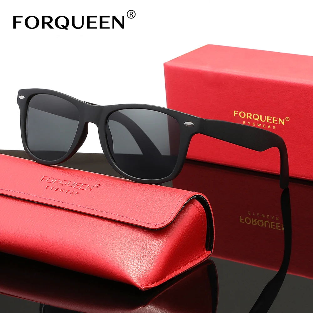 

FORQUEEN Basic Rectangle Frame Sunglasses Polarized UV400 Driving Glasses For Men Women Summer Eyewear