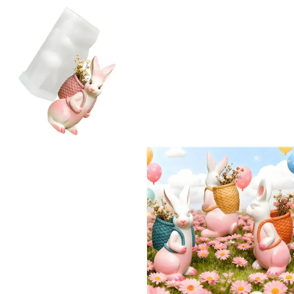 

Sturdy Easters Basket Rabbits Mould For Soys Art And Holiday Gifts