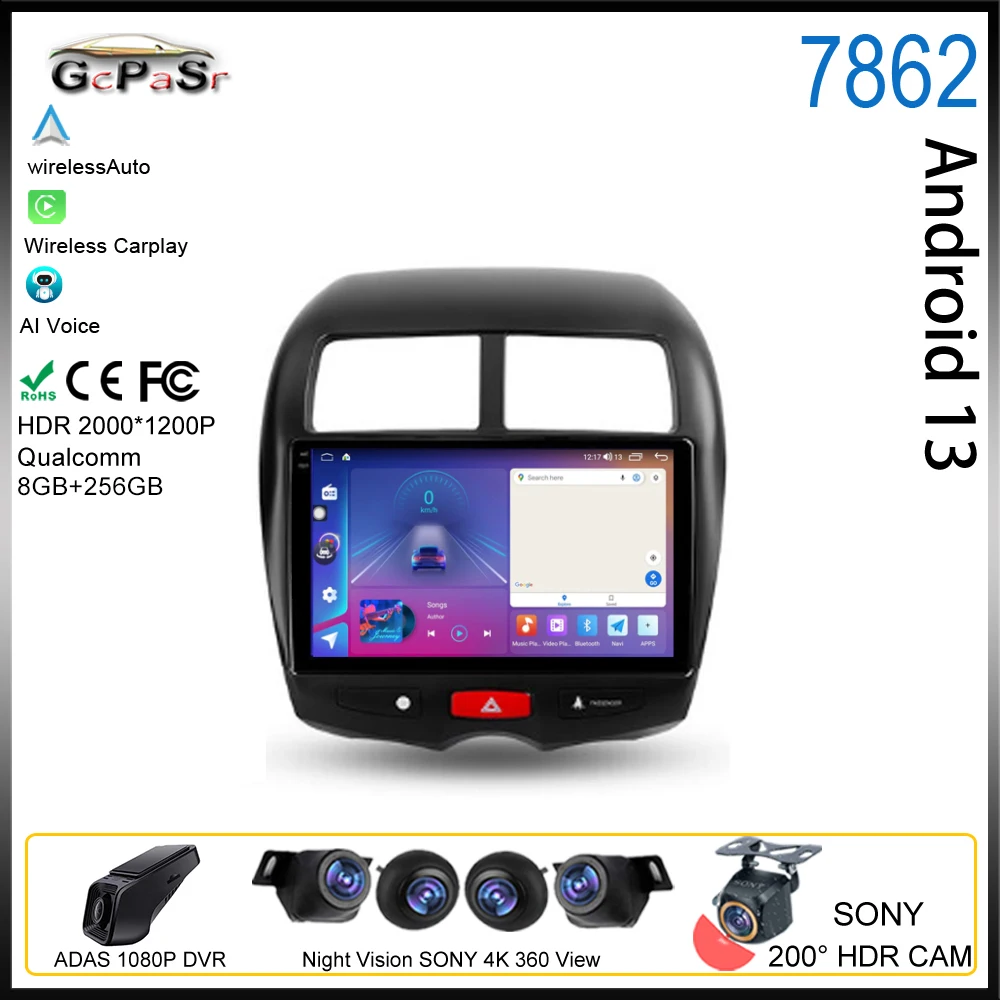 

Android 13 For Mitsubishi ASX 1 2010 - 2016 C4 Peugeot 4008 Car Radio Auto Multimedia Player Carplay Navigation GPS Screen DVD