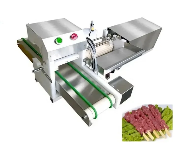 Automatic Industrial Stainless Steel Kabab Skewer Machine Beef Meat BBQ Meat Skewer Maker