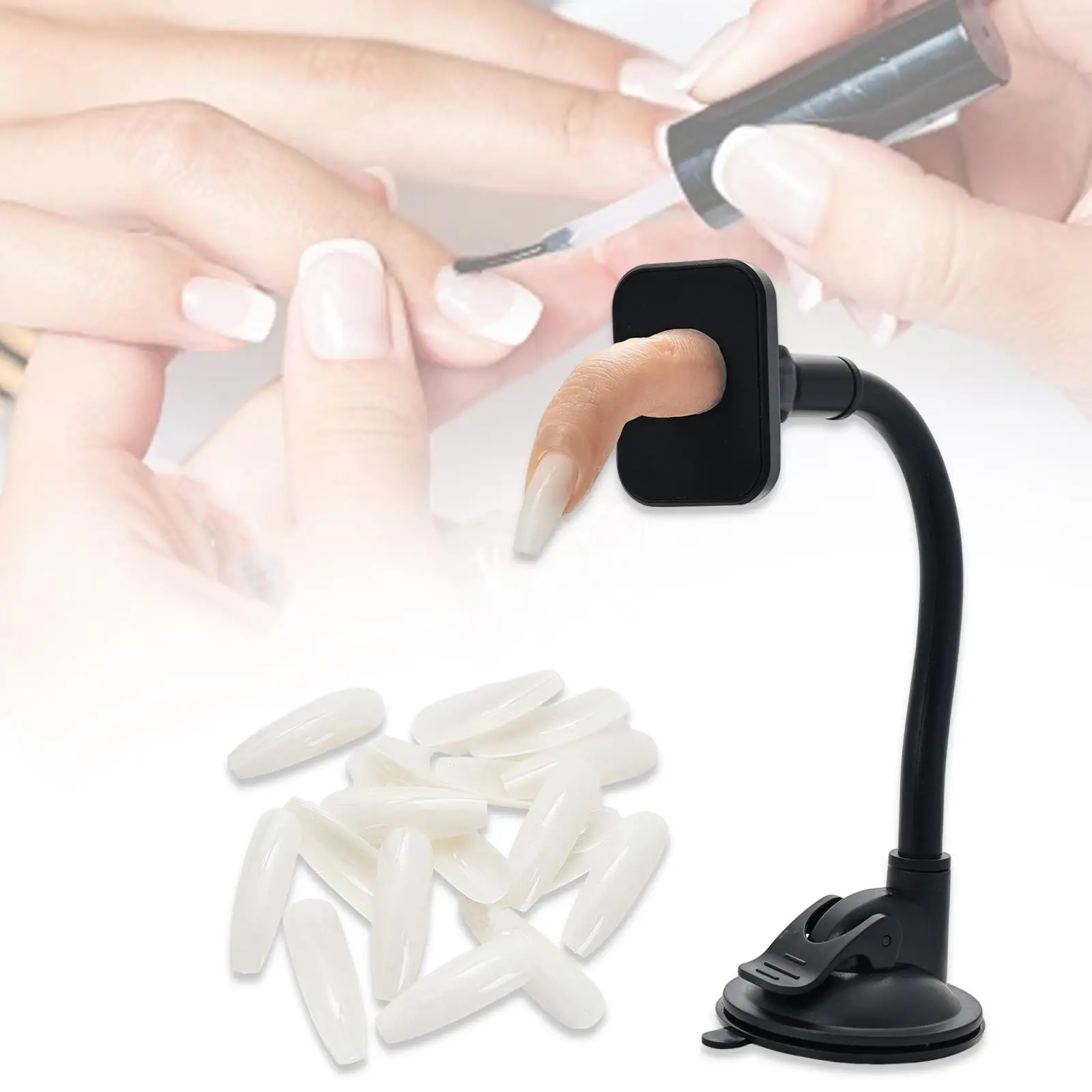 Doigt d'entraînement pour ongles en acrylique, outil de formation artistique, fourniture d'accessoires Photo