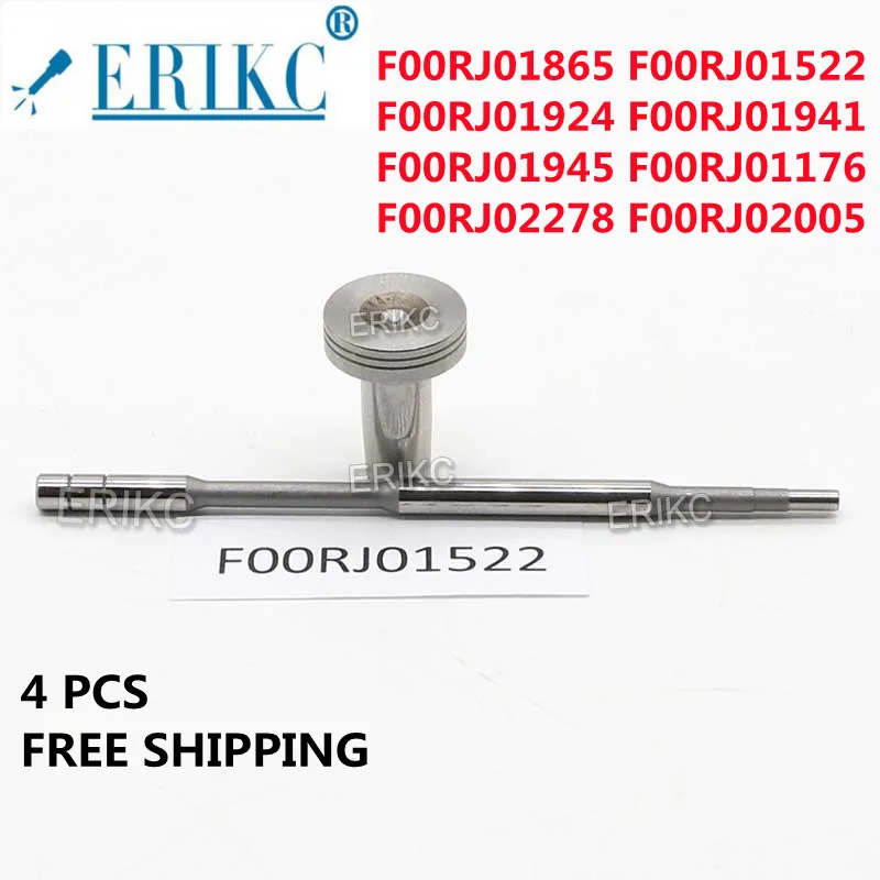 

ERIKC 4 PCS F00RJ01865 F00RJ01522 F00RJ01924 F00RJ01941 F00RJ01945 F00RJ01176 F00RJ02278 F00RJ02005 Common Rail Injector Valve