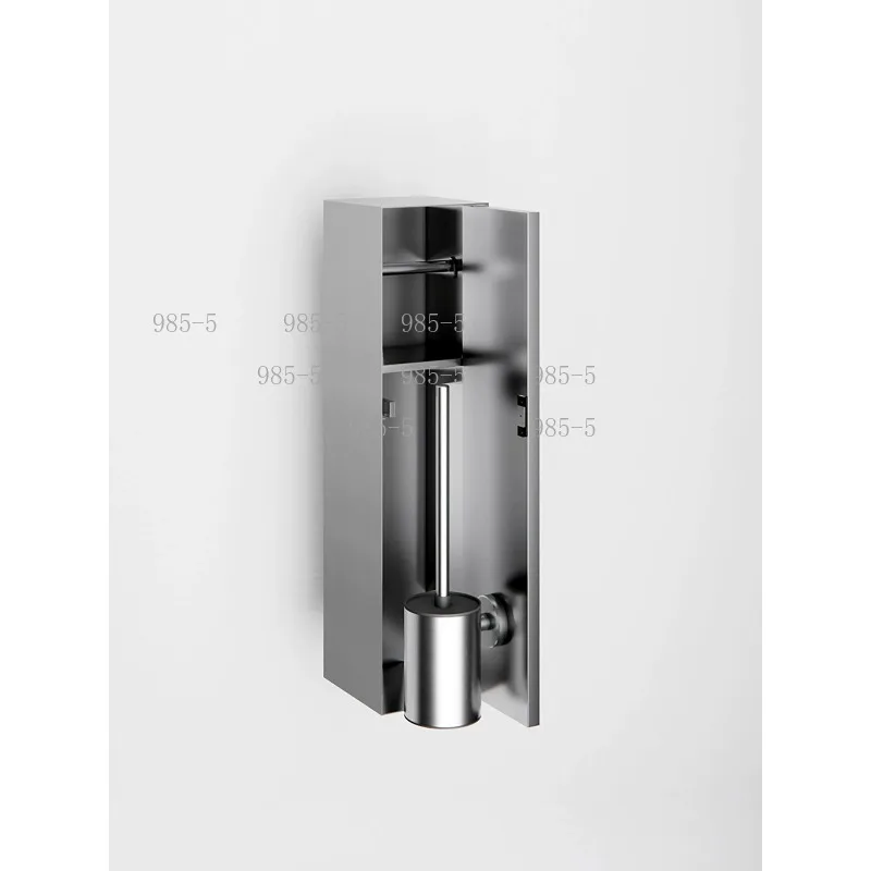 Hidden In Wall Bathroom Organizer 304 Stainless Steel Tissue and Brush Mounted Shelf
