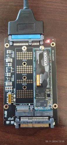 2-in-1 M2 SSD-Adapter M.2 NVME M Key zu U.2 SFF-8639 M.2 SATA B Key zu SATA 2.0 2,5-Zoll-Konverter für 2230 2242 2260 2280 M2 SSD – Detail 1