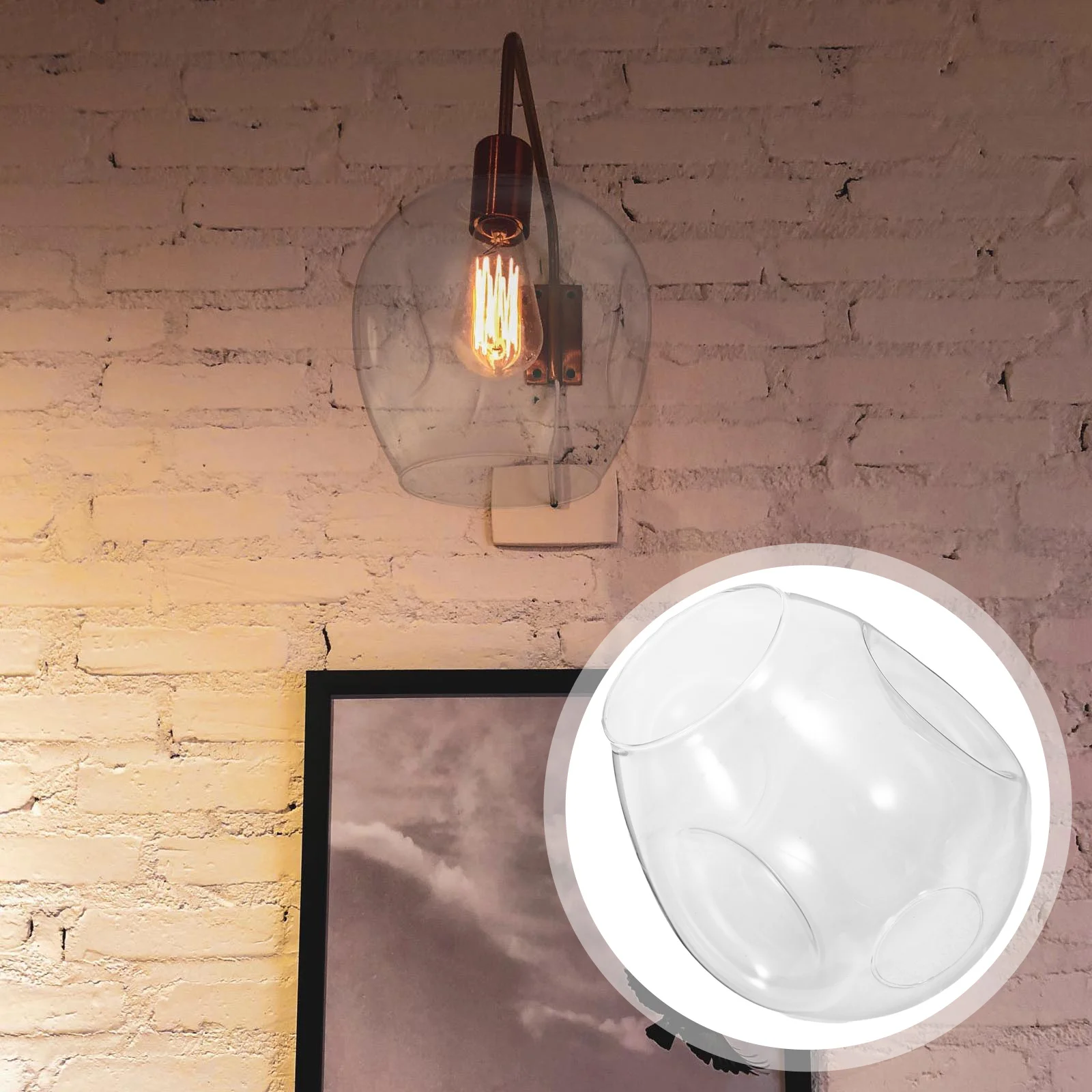 1 pz paralume in vetro trasparente coprilampada per camera da letto in stile europeo decorativo diffusore di luce calda coperchio della lampada paralume in vetro