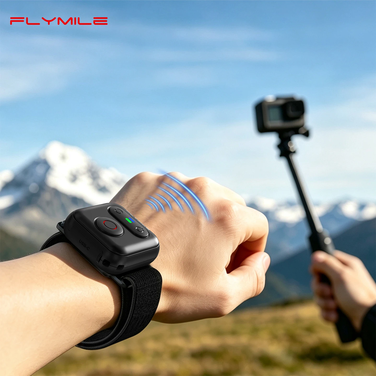 Flymile Bluetooth Remote Control for Insta360 X6 X5 X4/Ace Pro/GO 3S Camera Accessories 50M Controller