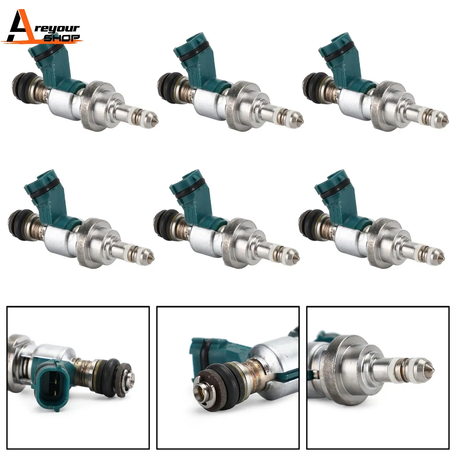 Areyourshop 6PCS Fuel Injectors  fit For IS250 Base Sedan 4-Door 2.5L 2006-2013 31020 2320939056B0 23209-39056-B0 2320939055B0