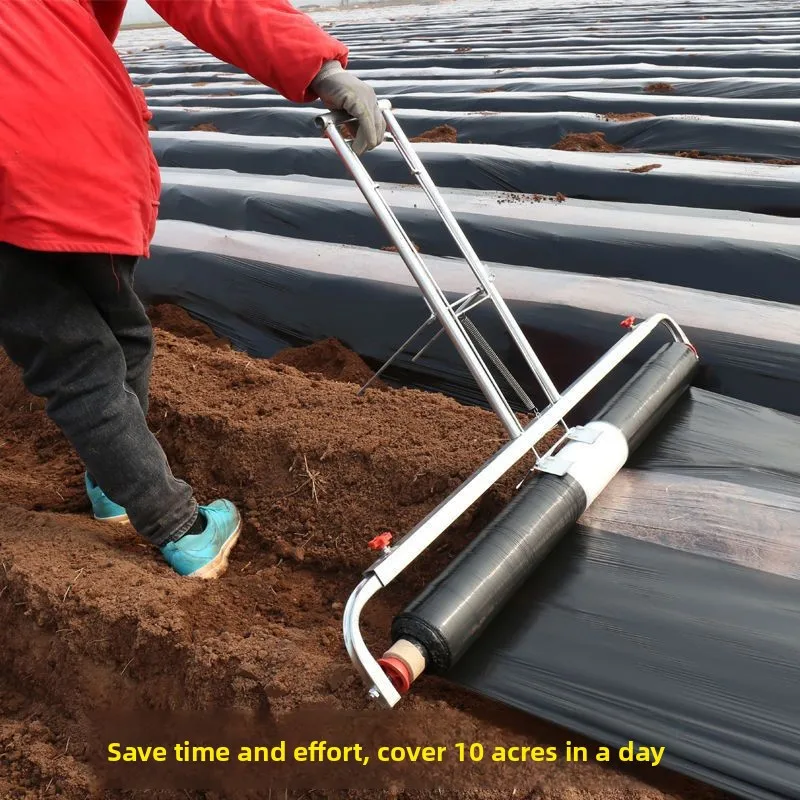 1 hand pulled plastic film machine, lightweight and easy to operate, suitable for agricultural plastic film covering