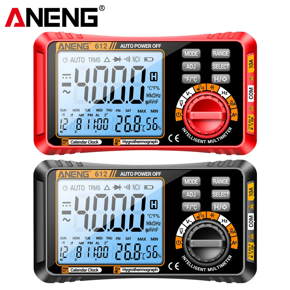 ANENG 612 3 in 1 Multimeters Voltmeter 4000 Counts Smart Digital AC/DC Current Voltage Capacitance Meter Professional Test Tools