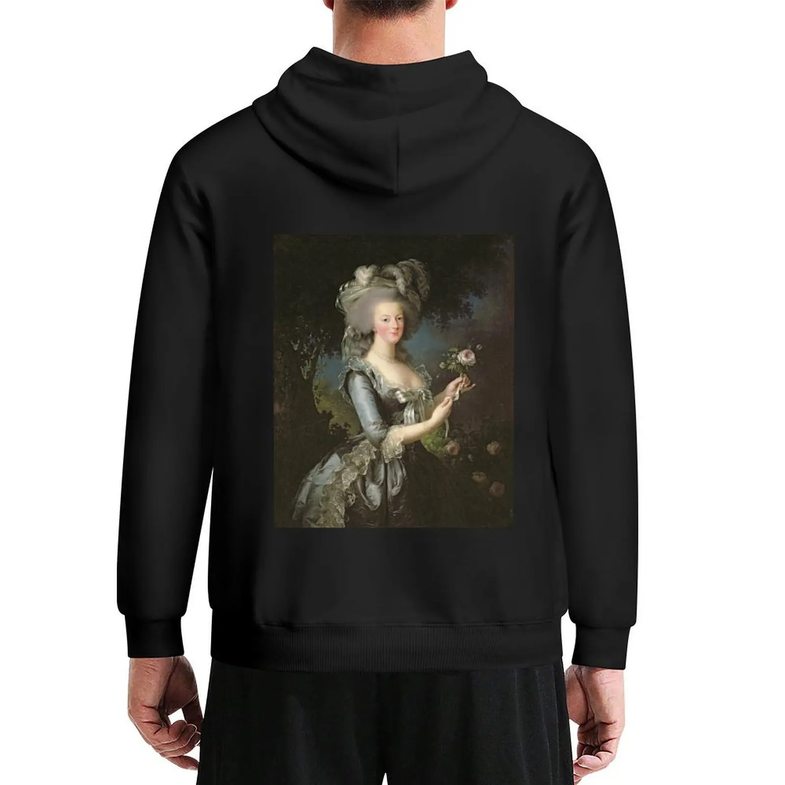 

Elisabeth Louise Vigee - Lebrun - Marie Antoinette (1755 ) With A Rose Hoodie mens clothes men's winter sweater men's hoodies