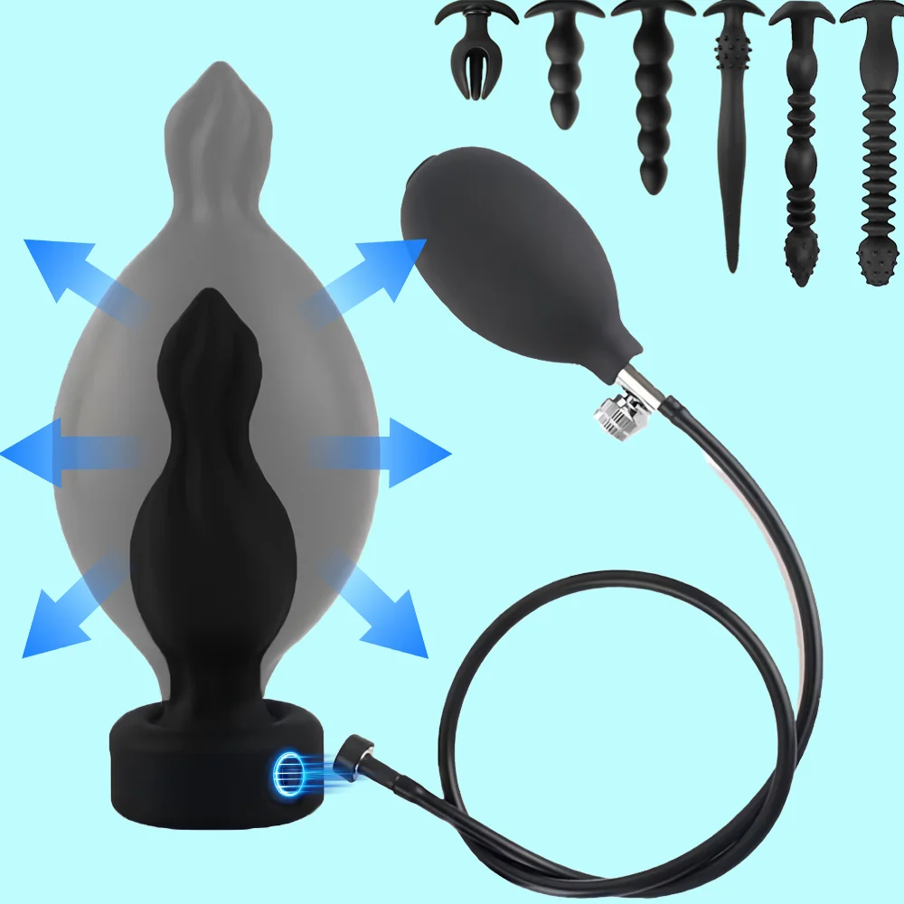 Expand Inflatable Anal Plug Huge Buttplug Big Anus Dilators Stimulate Sex Toys For Women Men Adult Masturbator Prostate Massager