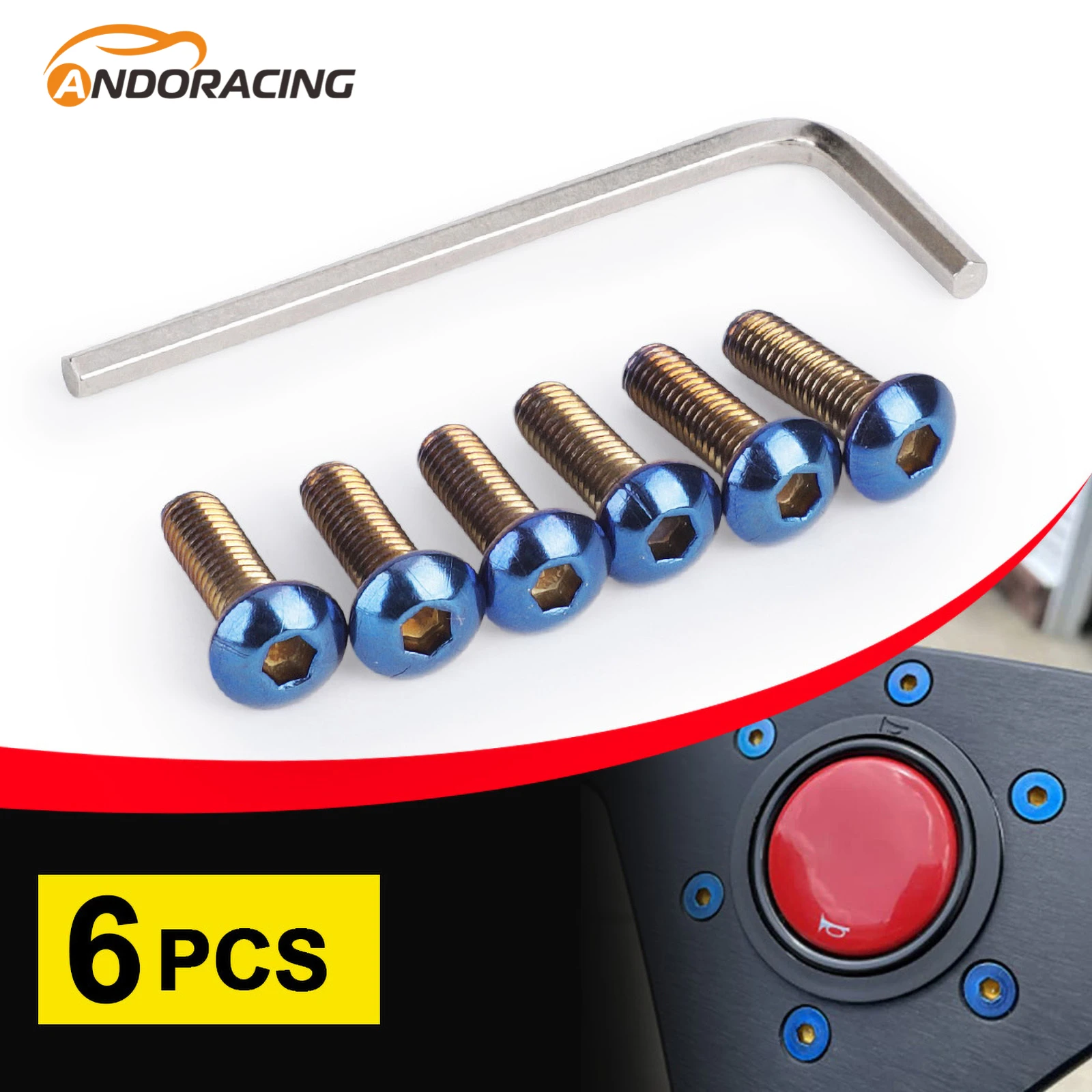 304 Stainless Steel Steering Wheel Bolts M5x15mm M5x19mm Screw Bolts Tapered For Most Steering Wheel