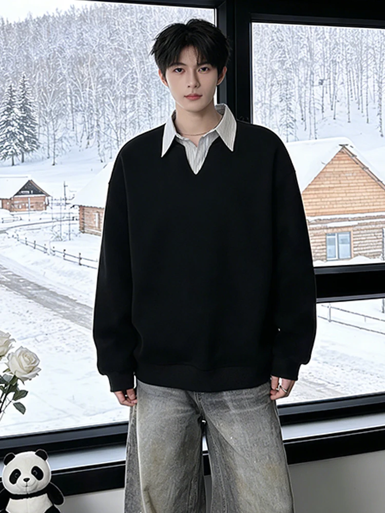 

Мужская толстовка Bla American Style с длинным рукавом, в полоску, повседневная, удобная, свободного кроя, зимняя