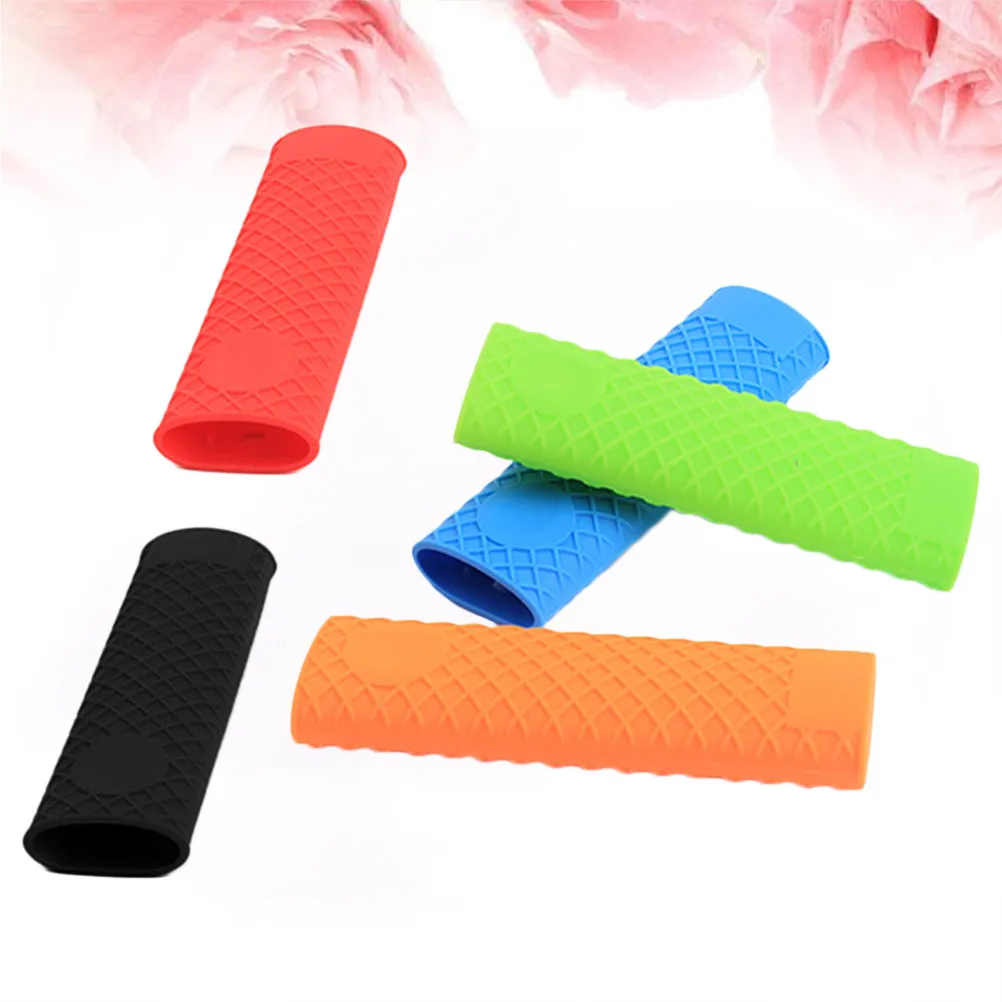 Silicone Hot Handle Holder Heat Resistant Kitchen Potholder Comfortable for Copper Pans Cast-Iron Skillets Camping