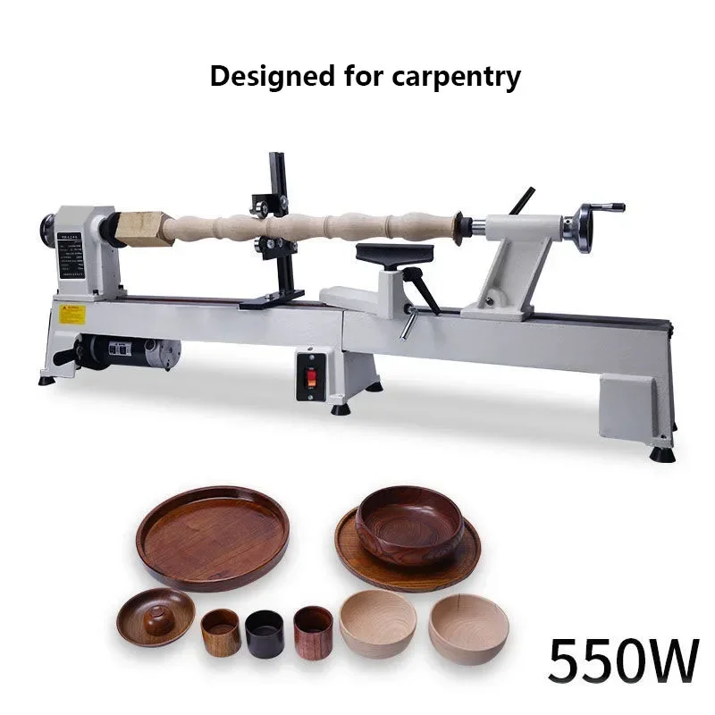 550W Woodworking Lathe Micro Small Machine Tool  Wood Spinning Machine  Lathe Bead Lathe Simple Bead Machine