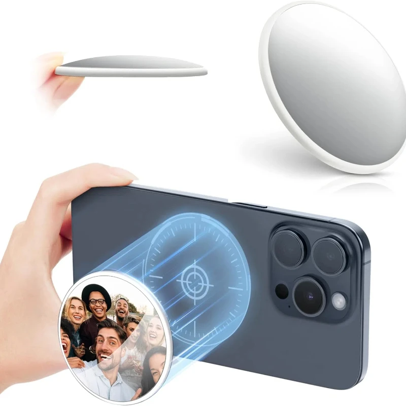 Universal Magnetic Phone Rear Selfie Vlog Mirror HD Photo Assist Camera Convex Mirror for IPhone Samsung Photography Accessories