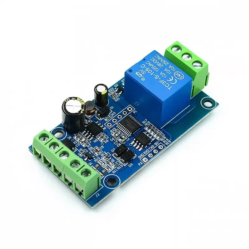 Modbus RTU Relay Module 7V 24V RS485 TTL 1 Channel Input Output with Reverse Polarity Protection
