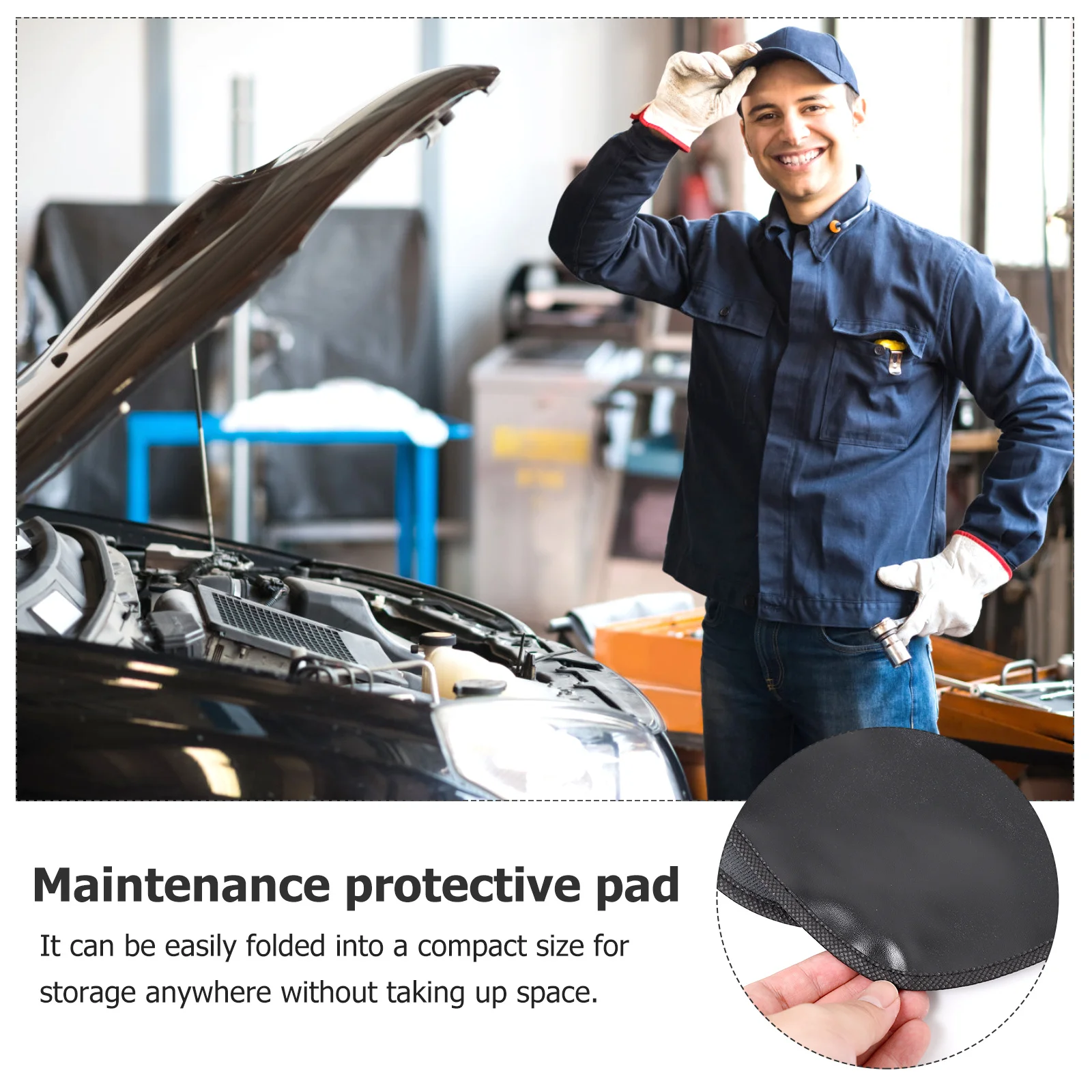 

1 set 1 Set Magnetic Work Mat Foldable Anti-Scratch Protective Cover For Auto Repair Shops Body Mat Magnetic Car Repair Pad Car