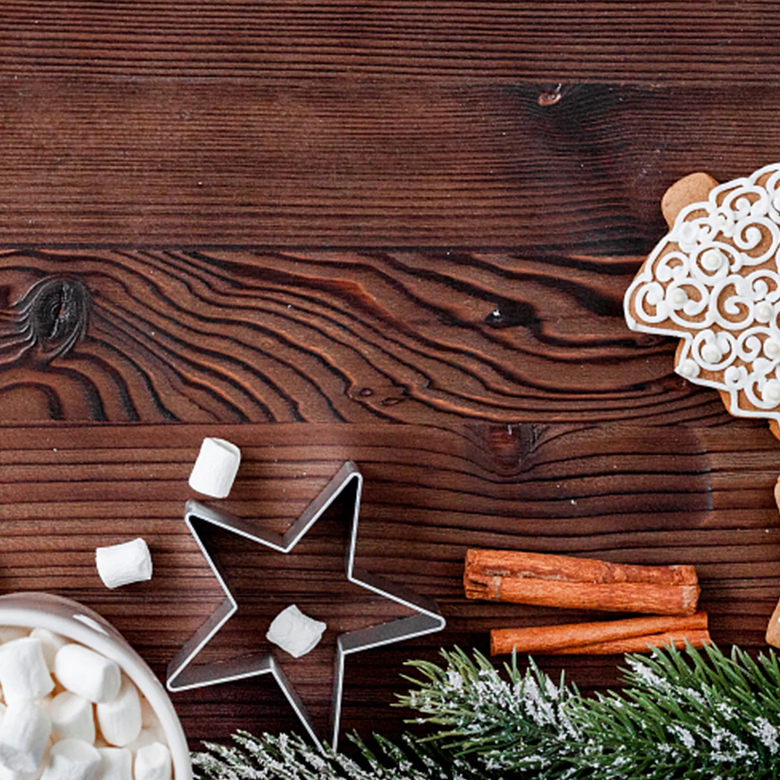 

1Set 3D Cookie Cutter Stainless Steel Christmas Biscuit Mold Gingerbread Baking Tool DIY Cake Decoration