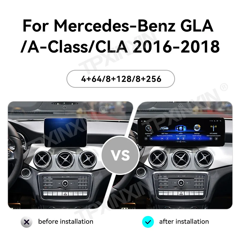 14.9 Inch For Mercedes-Benz GLA  A-Class CLA 2016~2018 Android Car Radio Stereo Automotive Multimedia Player GPS Navi Head Unit