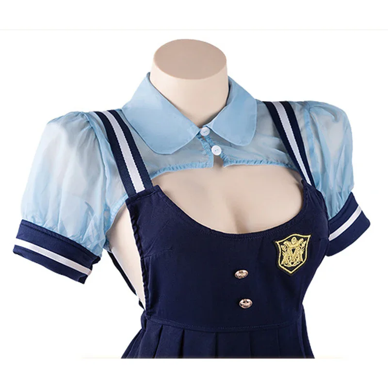 Uniforme de oficial de conejo de Anime para mujer, uniforme escolar de conejito, lencería Sexy de temperamento, ropa erótica, disfraces