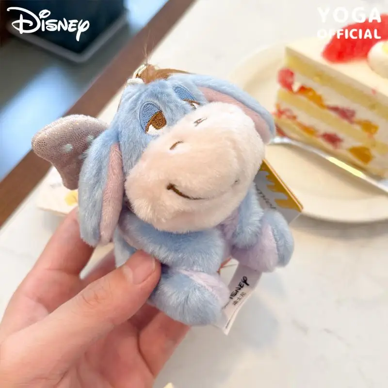 NEW Kawaii Disney Pooh Bear Piglet Eeyore Fairy Series Plush Keychain Pendant Cartoon Bag Pendant Couple Hanging Decoration Gift