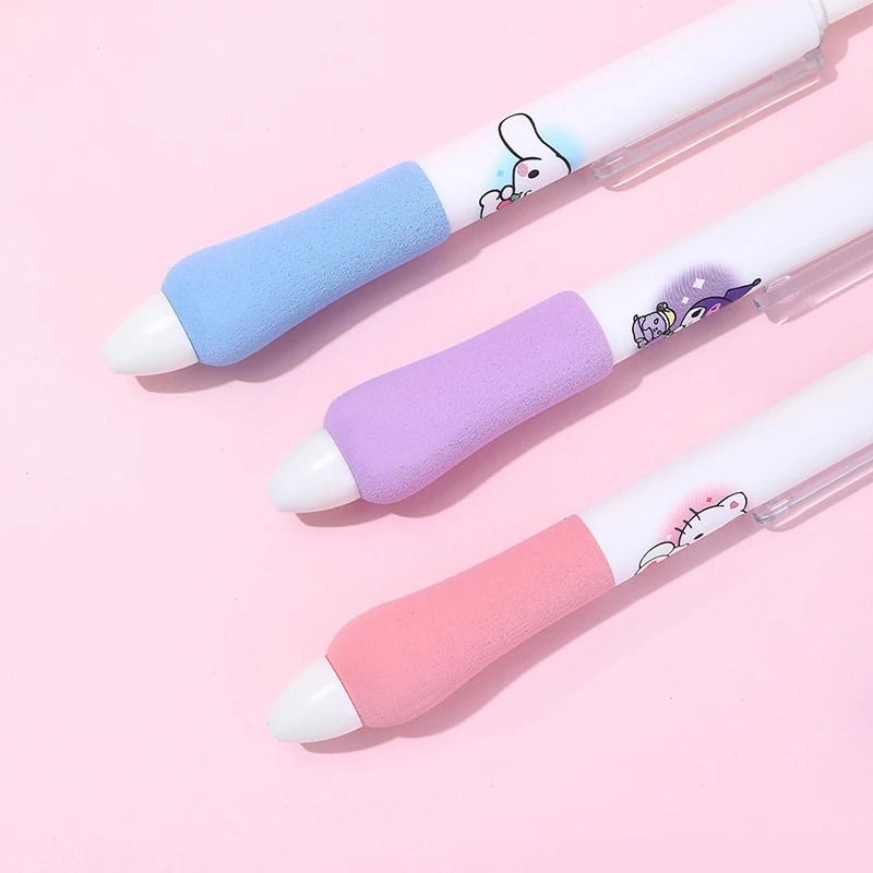 1pcs Sanrio Hello Kitty Kuromi Decompression Gel Pen Cartoon Pen Cinnamoroll Anime St Head Quick-drying Black Student Stationery