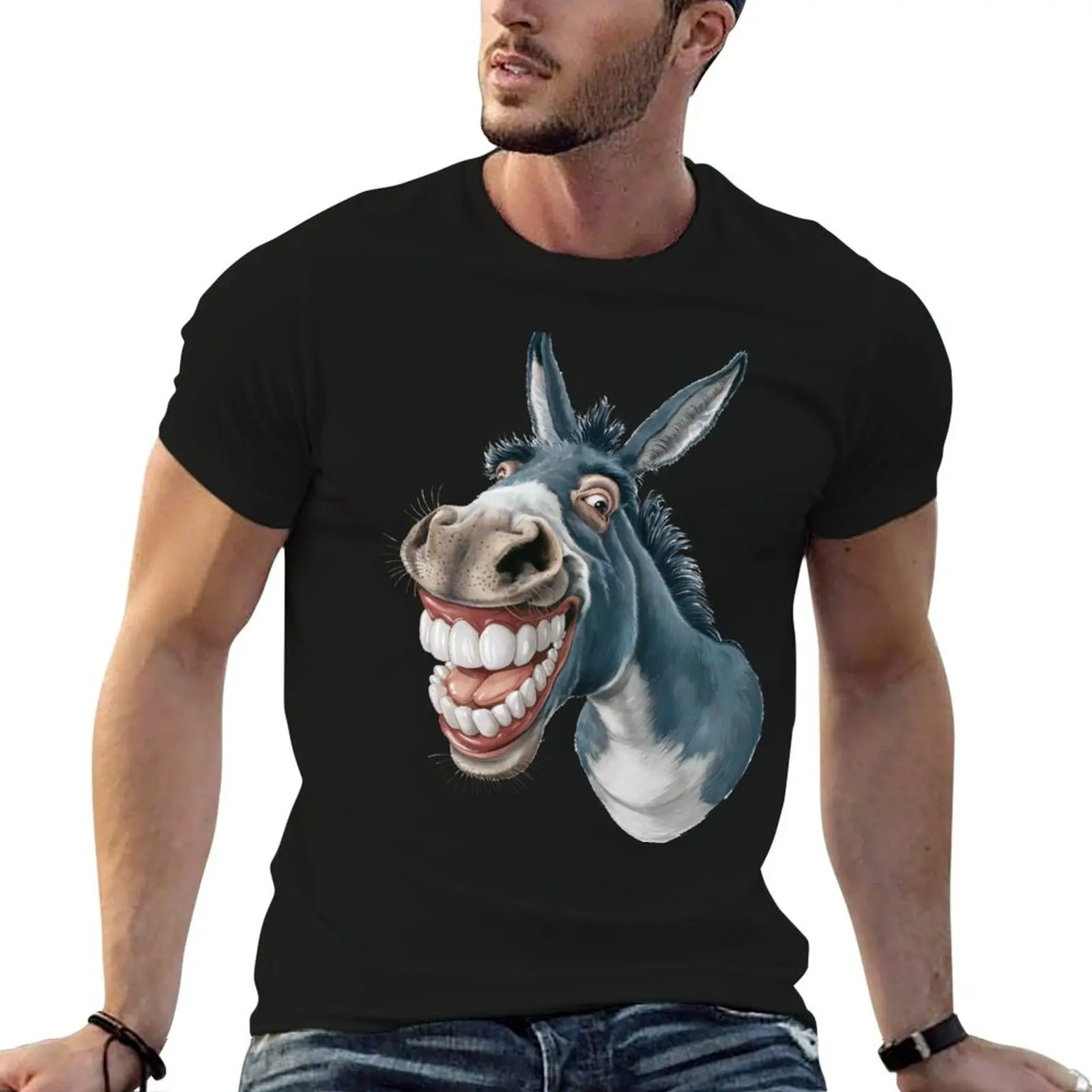 Silly Donkey T-Shirt cotton t shirt pack t shirts for man pack white t shirt custom print T-shirt