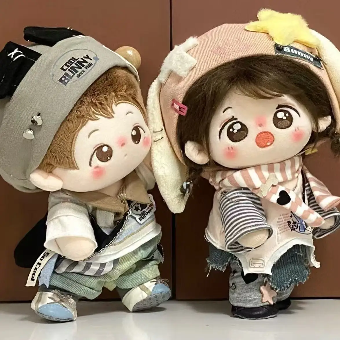 20cm Cotton Doll Clothes Stuffed Cotton Doll Headwear Y2K Idol Dolls Rabbit Dress Up Outfit Doll Accessories