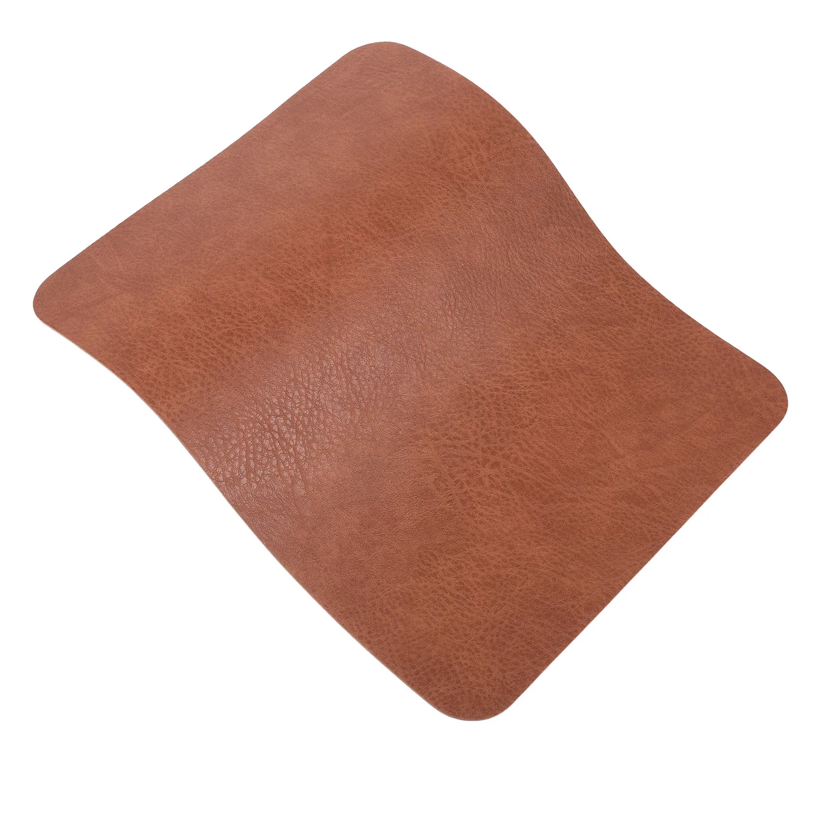 Vintage Faux Waterproof Mouse Pad Non Slip Desk Mat Brown 26x21 Cm Office Laptop Gaming Mousepad Work School