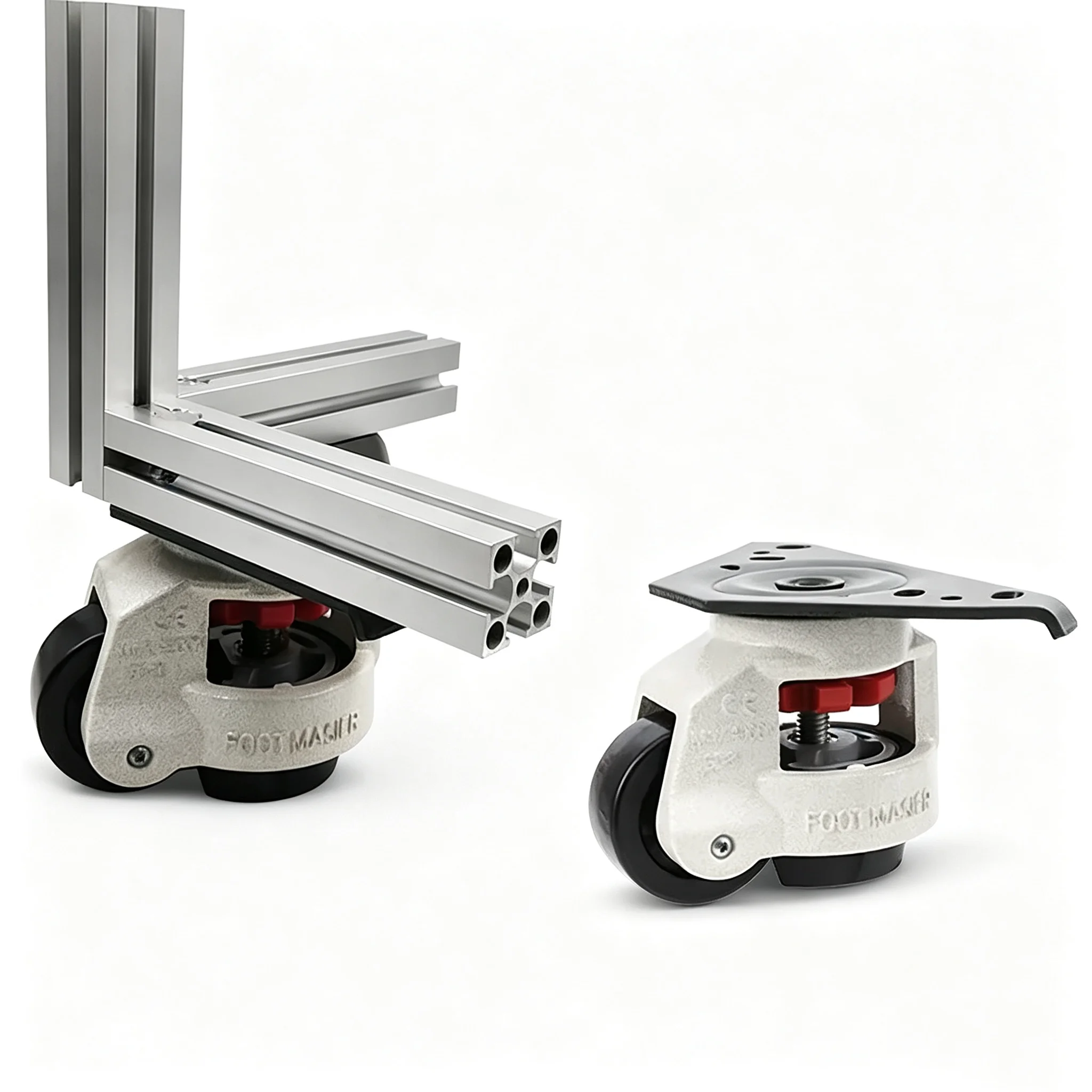 Aluminum profile accessories 30/40/45/50 triangle plate 60F/80F/100F adjustment caster