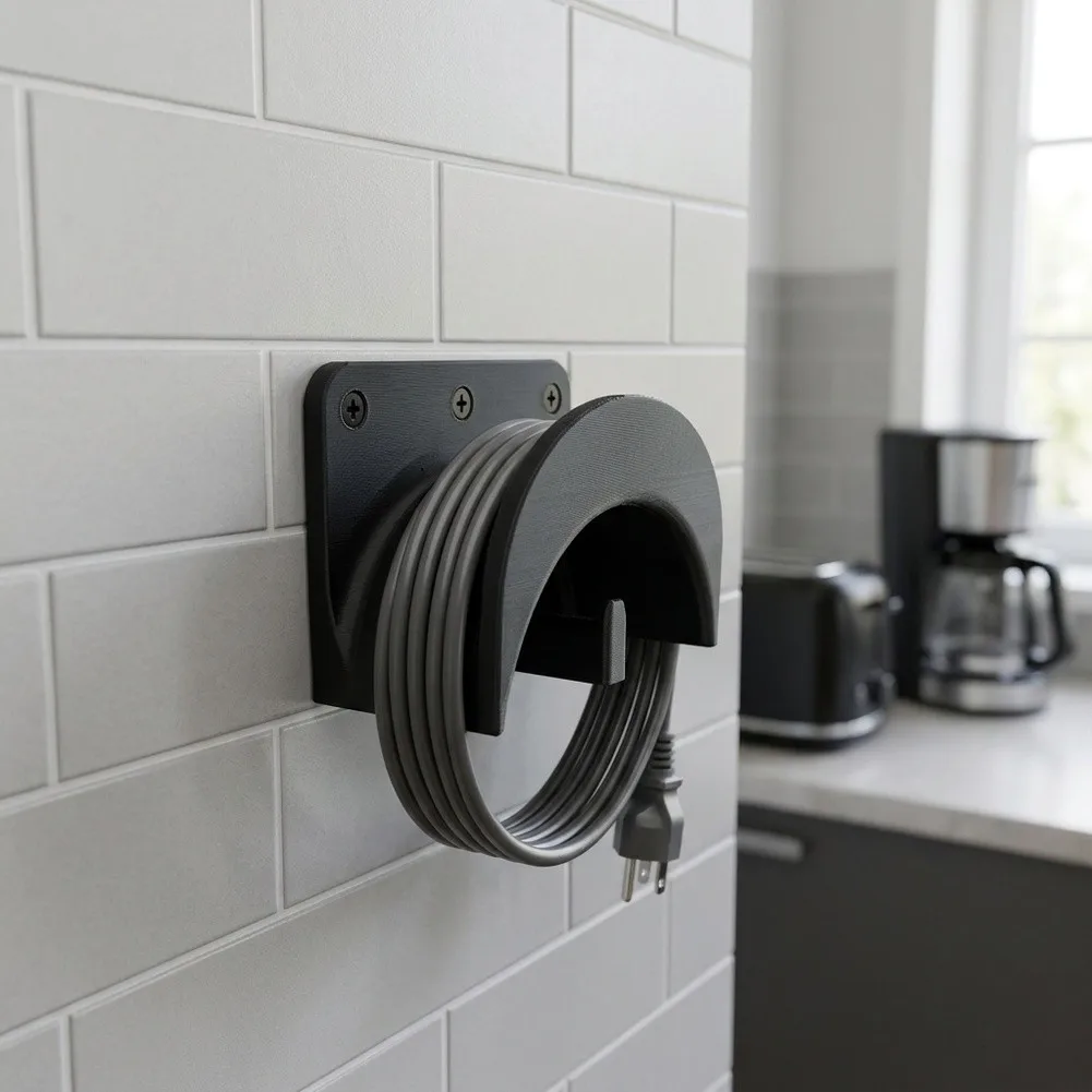 Cord Management Cable Organizer Living Area Tool Hook Compatible Compact Size Space-saving Holds Circular Cables