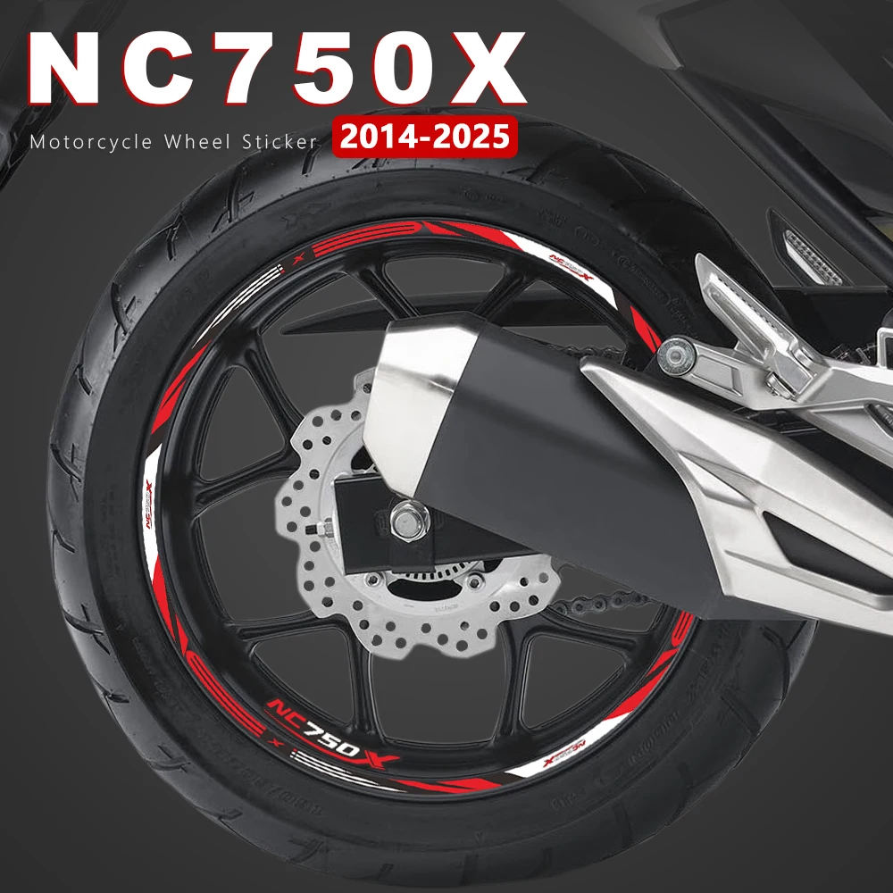 Motorcycle Wheel Sticker Waterproof Rim Stripe NC750X Accessories 2021 for Honda NC750 NC 750 X 750X 2014-2024 2023 2022 2020