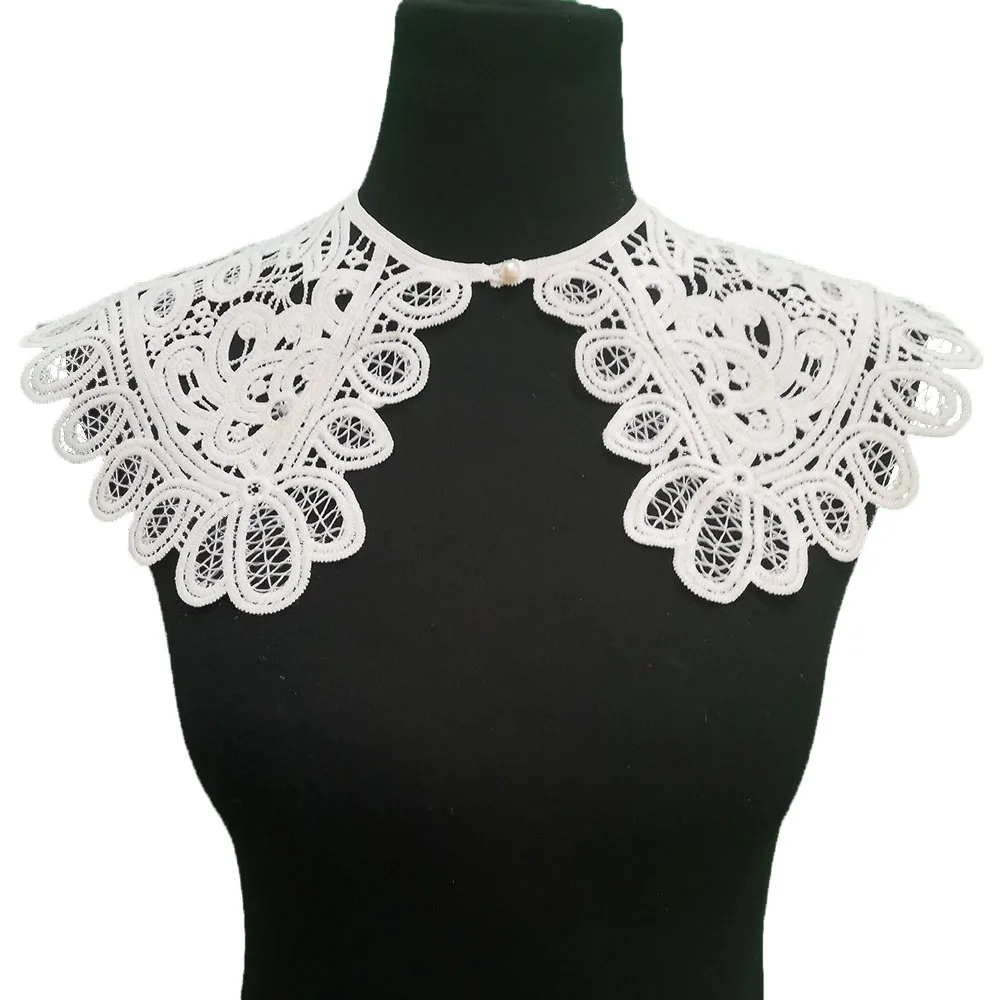 New Hollow Fashion Match Anything Lace False Collar Detachable Blouse Costume Neckline Collar Decor Accessories 1 Piece For Sale