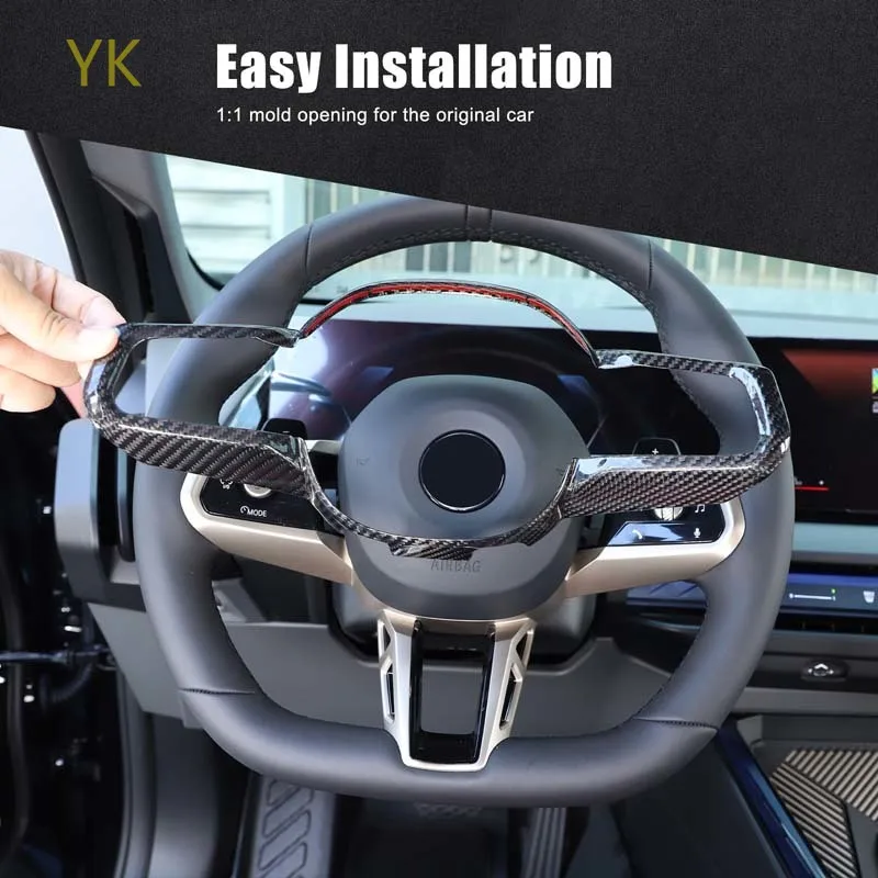 

For BMW X3 G45 25-26 Real Carbon Fiber Car Steering Wheel Button Cover Trim Interior Car Accessories(Sports Version)