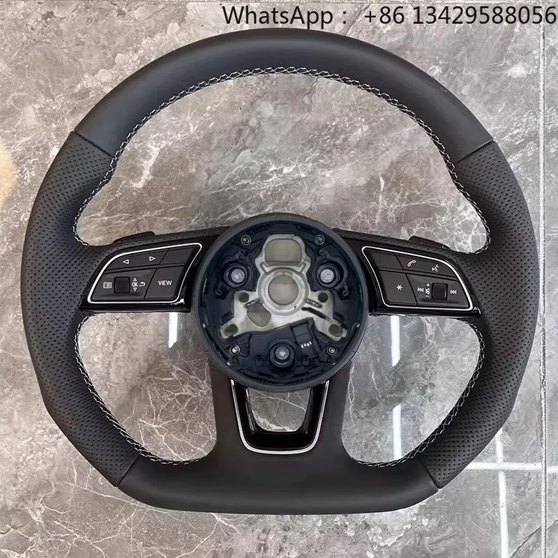High-End Customization Exquisite Craftsmanship Perforated Leather Steering Wheel for Audi RS3 RS4 RS5 A3 A4 B9 A5 S3 S4 S5