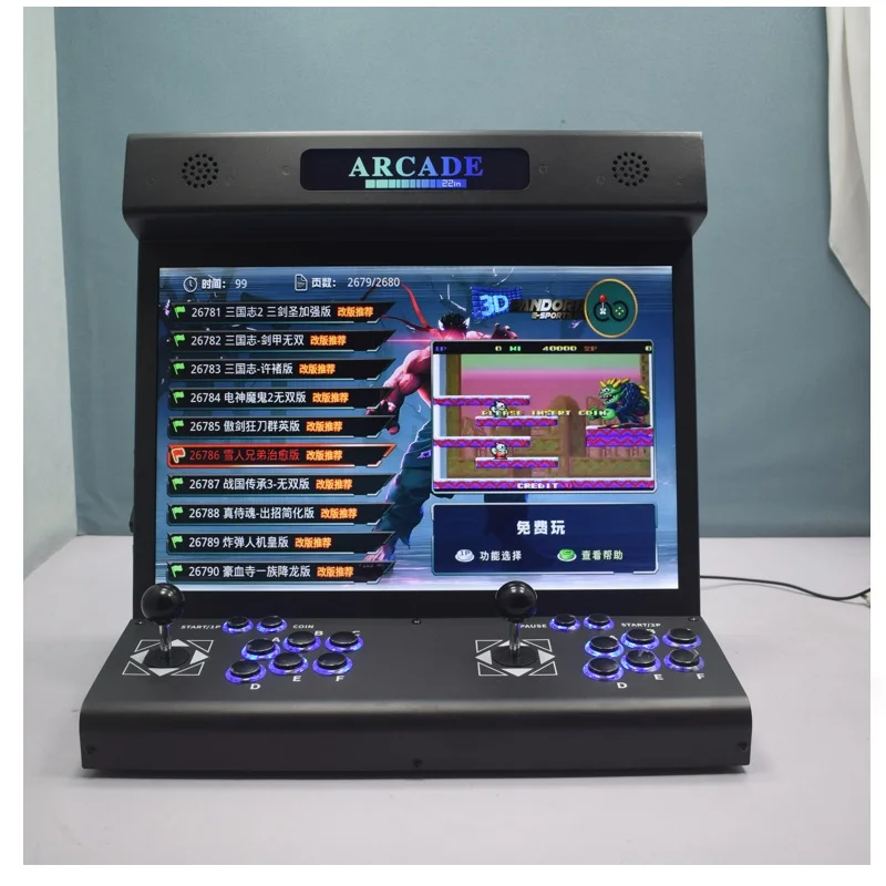 22 Inch LCD Arcade Bartop S812 3D H3 Pandora Box 23000 in 1 Double Joystick Button Arcade Machine with Coin Slot