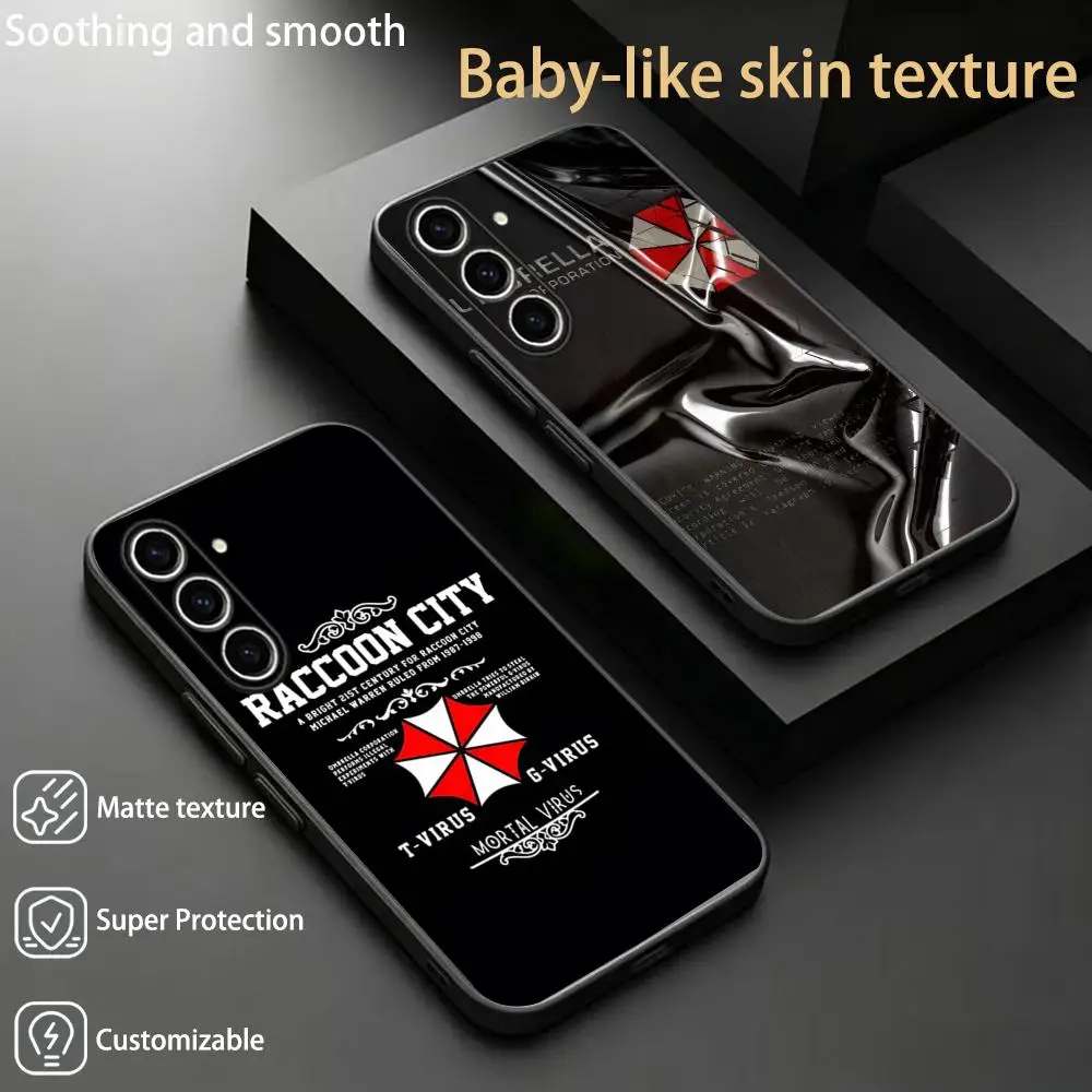 Hot cool Classic Evil Umbrella pattern  Phone Case For Samsung Galaxy S26 S25 S24 S23 S22 S21 Plus Ultra Fold A Soft Black