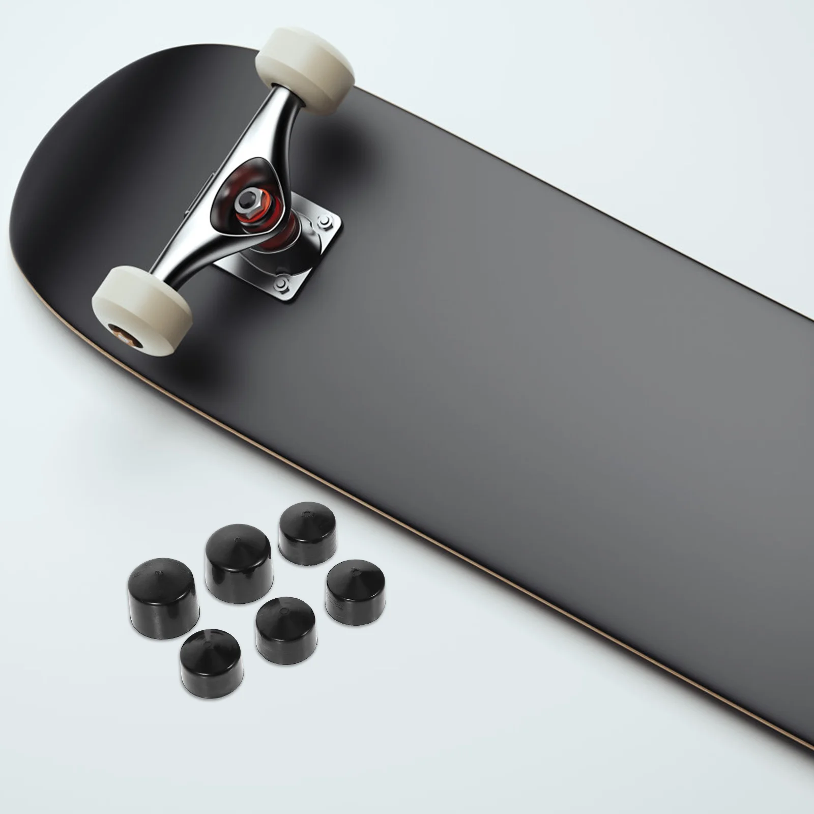 2 set di skateboard linea completa di supporto per camion longboard sostituzione boccole per camion Vertex Pu parti nere