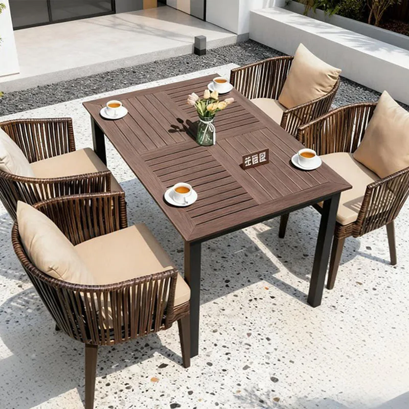 Wood Modern Garden Furniture Sets European Aesthetic Garden Furniture Sets Creative Minimalist Meble Ogrodowe Salon Furniture