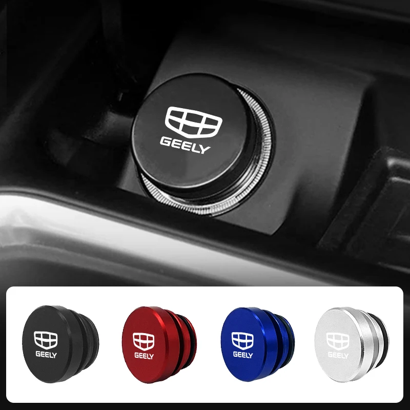 

Aluminum Alloy Car Cigarette Lighter Protective Cover Lighter Dust Cover Auto Interior For Geely Emgrand X7 EC7 Atlas Boyue GC6