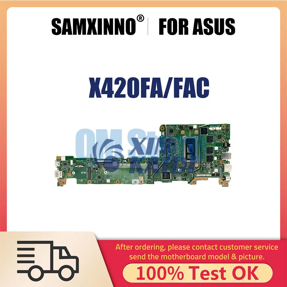 Laptop MotherBoard For Asus Vivobook14 X420FA X420FAC F420FA A420FA X420F Notebook Mainboard I3 I5 I7 CPU 4G 8G 16G Systemboard