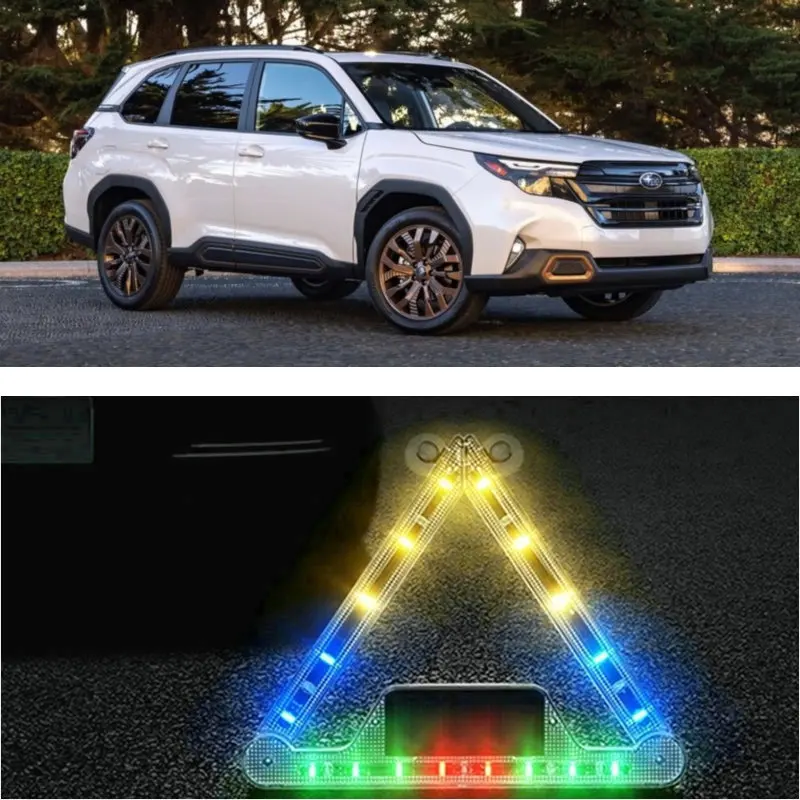 1x Car Accessories Solar LED Strobe Police Lights For  subaru forester xv BRZ IMPREZA JUSTY LEGACY OUTBACK Solterra